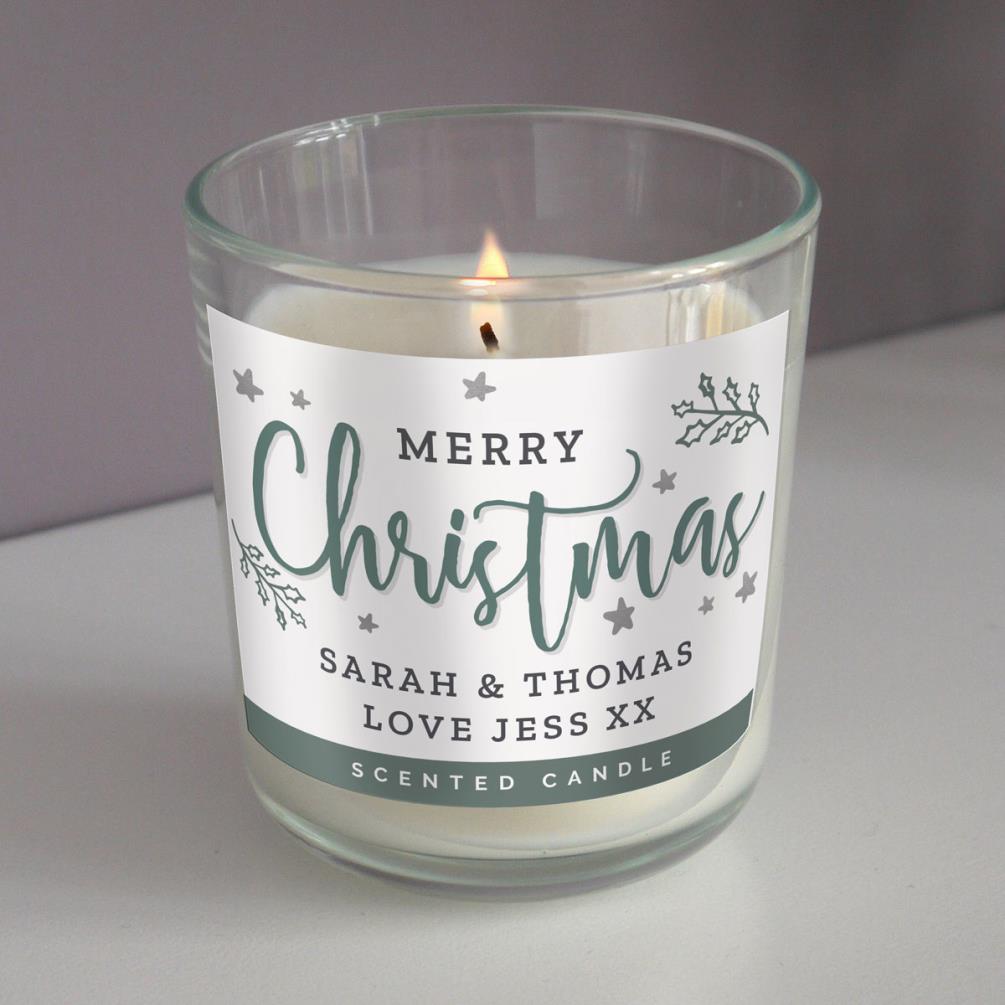 Personalised Merry Christmas Jar Candle Extra Image 2
